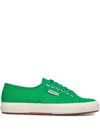 Superga Lace-up Canvas Sneakers In Green