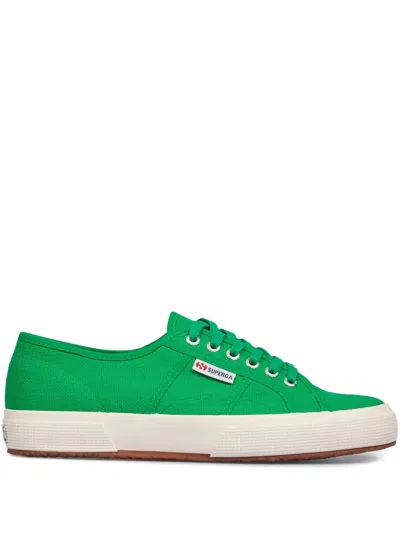 Superga Lace-up Flat Shoes In Green