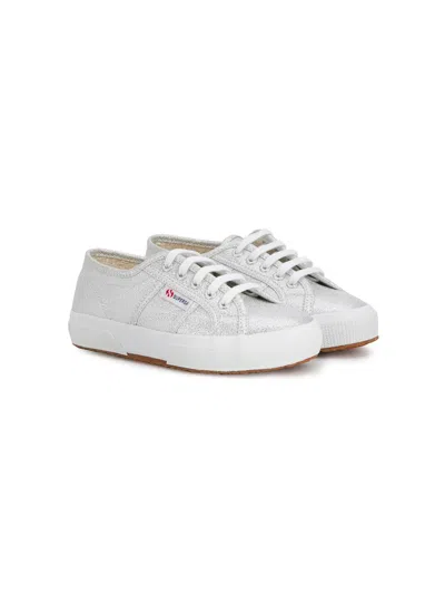 Superga Kids' Lace-up Sneakers In Silver