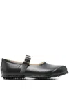 Superga Leather Ballet Flats In Black