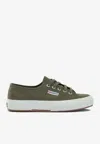 Superga Logo-patched Low-top Sneakers In Green