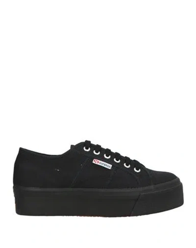 Superga Man Sneakers Black Size 8 Textile Fibers