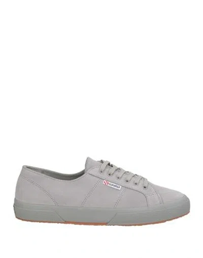 Superga Man Sneakers Grey Size 10.5 Soft Leather In Gray