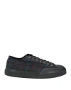 Superga Wool Patchwork Sneakers In Blue