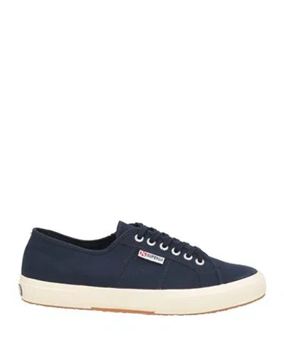 Superga Man Sneakers Navy Size 10 Textile Fibers In Blue