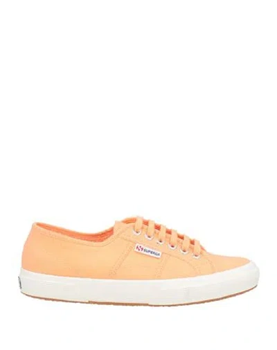 Superga Man Sneakers Orange Size 9 Textile Fibers