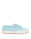Superga Man Sneakers Sky Blue Size 8 Textile Fibers In Animal Print