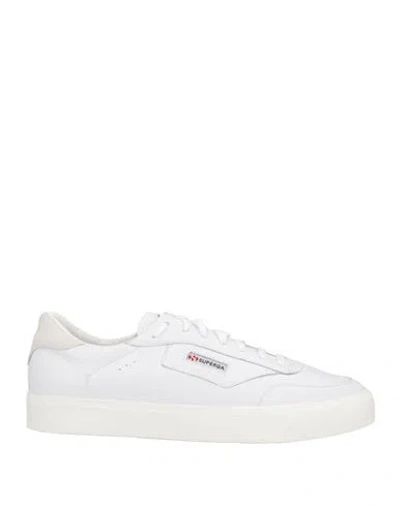 Superga Man Sneakers White Size 12 Leather In Multi