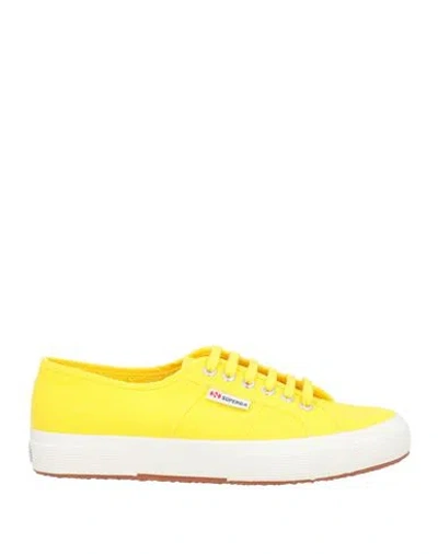 Superga Man Sneakers Yellow Size 9 Textile Fibers