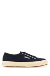 Superga Navy Blue Canvas Sneakers In Navy Blue