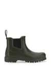 Superga Green Rubber Ankle Boots In Green