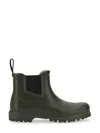Superga Green Rubber Ankle Boots In Multi