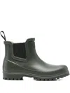 Superga Rubber Chelsea Boots In Green
