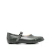 Superga Buckled Ballet Flats In Green