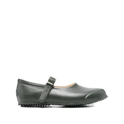 Superga Buckled Ballet Flats In Green