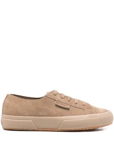 Superga Suede Lace-up Sneakers In Neutral