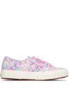 Superga Tie-dye Logo-tag Sneakers In Pink
