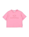 Superga Toddler Girl T-shirt Mauve Size 7 Cotton In Pink