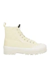 Superga Woman Ankle Boots Beige Size 7.5 Textile Fibers In Neutral