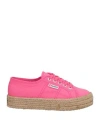 Superga Woman Espadrilles Fuchsia Size 6 Cotton In Pink