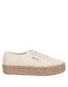 Superga Woman Espadrilles Ivory Size 7.5 Textile Fibers In White