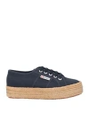 Superga Woman Espadrilles Navy Size 8.5 Textile Fibers