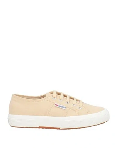 Superga Woman Sneakers Beige Size 6 Textile Fibers In Nude
