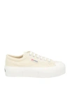 Superga Woman Sneakers Beige Size 7.5 Textile Fibers