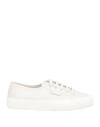 Superga Woman Sneakers Beige Size 7.5 Textile Fibers In White