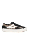 Superga Woman Sneakers Black Size 6 Soft Leather, Textile Fibers In Black