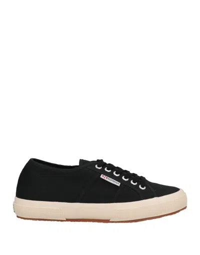 Superga Woman Sneakers Black Size 6.5 Textile Fibers