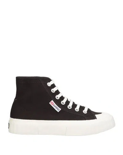 Superga Woman Sneakers Black Size 7.5 Textile Fibers