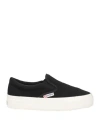 SUPERGA SUPERGA WOMAN SNEAKERS BLACK SIZE 6.5 TEXTILE FIBERS