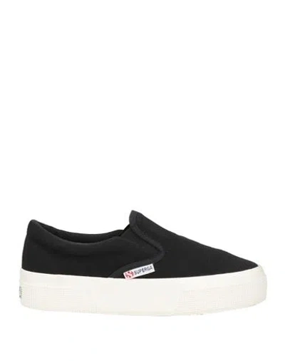 Superga Woman Sneakers Black Size 7.5 Textile Fibers