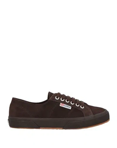 Superga Woman Sneakers Brown Size 6.5 Leather