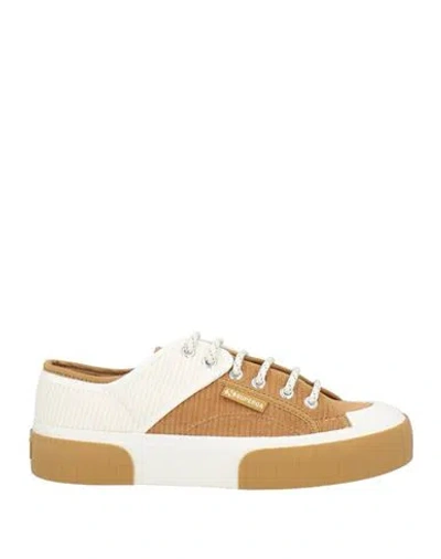 Superga Woman Sneakers Brown Size 6.5 Textile Fibers