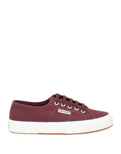 Superga Woman Sneakers Burgundy Size 6.5 Textile Fibers In Multi