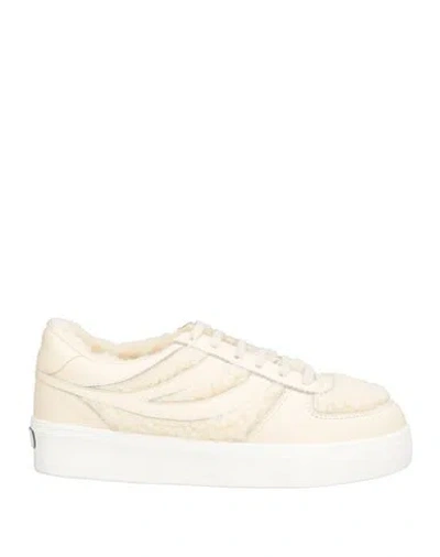Superga Woman Sneakers Cream Size 6.5 Leather, Synthetic Fibers In Pink