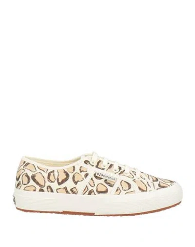 Superga Woman Sneakers Cream Size 6.5 Textile Fibers In White