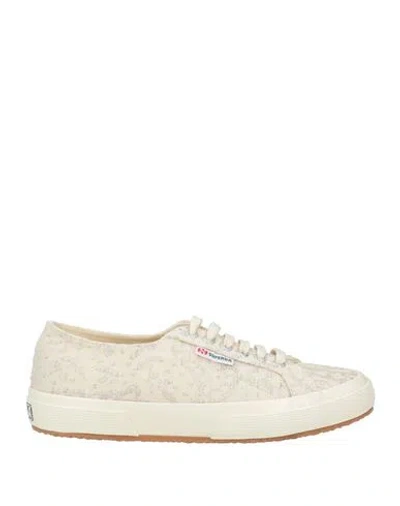 Superga Woman Sneakers Cream Size 7.5 Textile Fibers In White