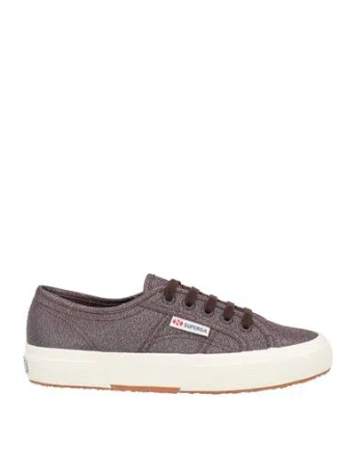 Superga Woman Sneakers Dark Purple Size 6.5 Textile Fibers