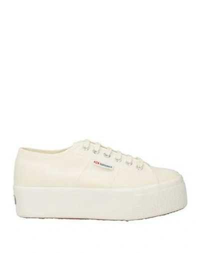 Superga Woman Sneakers Ivory Size 6 Textile Fibers In Neutral
