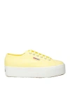 Superga Woman Sneakers Light Yellow Size 9 Textile Fibers