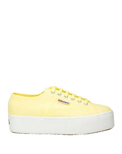 Superga Woman Sneakers Light Yellow Size 9 Textile Fibers