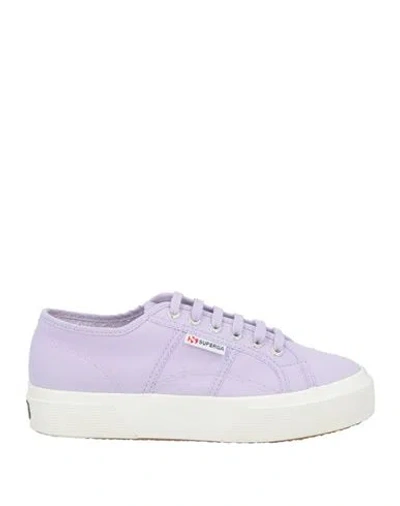 Superga Woman Sneakers Lilac Size 7.5 Textile Fibers In Purple