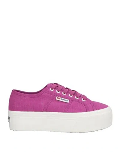 Superga Woman Sneakers Mauve Size 7 Textile Fibers In Purple