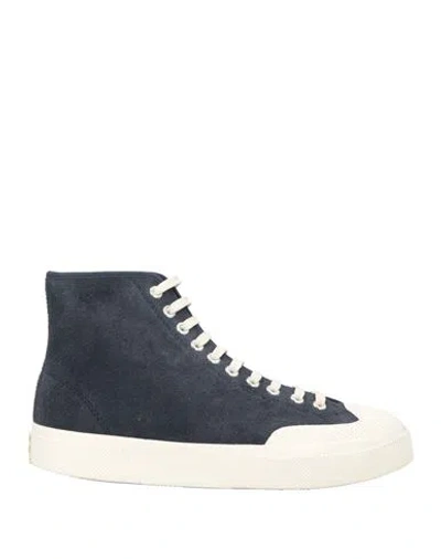 Superga Woman Sneakers Navy Size 7.5 Leather In Black