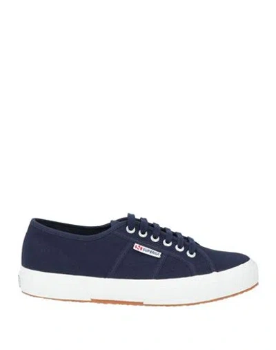 Superga Woman Sneakers Navy Size 9 Textile Fibers In Blue