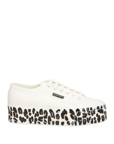 Superga Woman Sneakers Off White Size 7.5 Textile Fibers