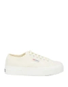 Superga Woman Sneakers Pastel Yellow Size 7 Textile Fibers In White